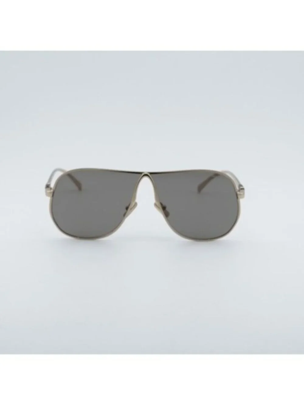 Miu Miu MUA56S ZVN80Q Sunglasses Pale Gold Geometric Frame, Dark Grey Lenses